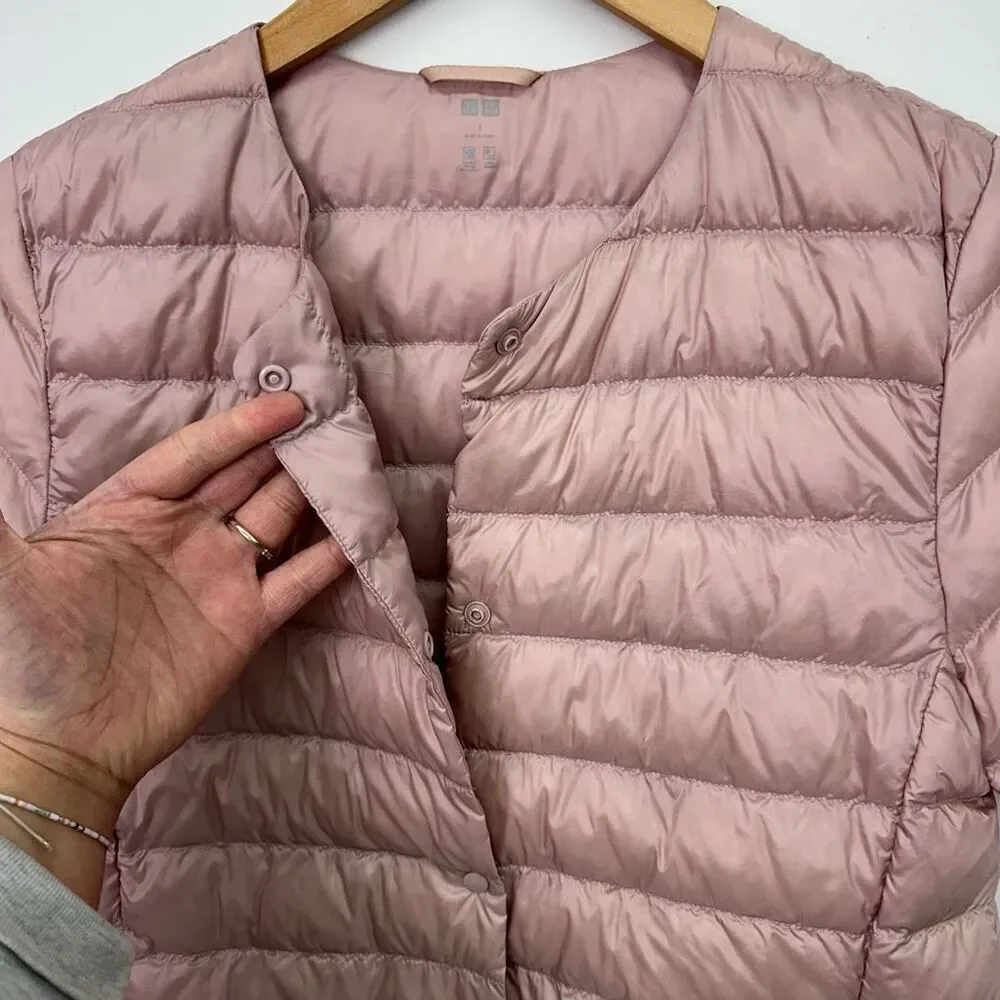 Uniqlo Short Sleeve Packable Down Jacket - Dusty Pink - Picture 6 of 7